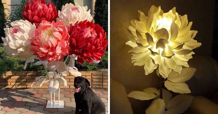 Start Up At 47 Y.o. Giant Flowers Bloom In Her Hands