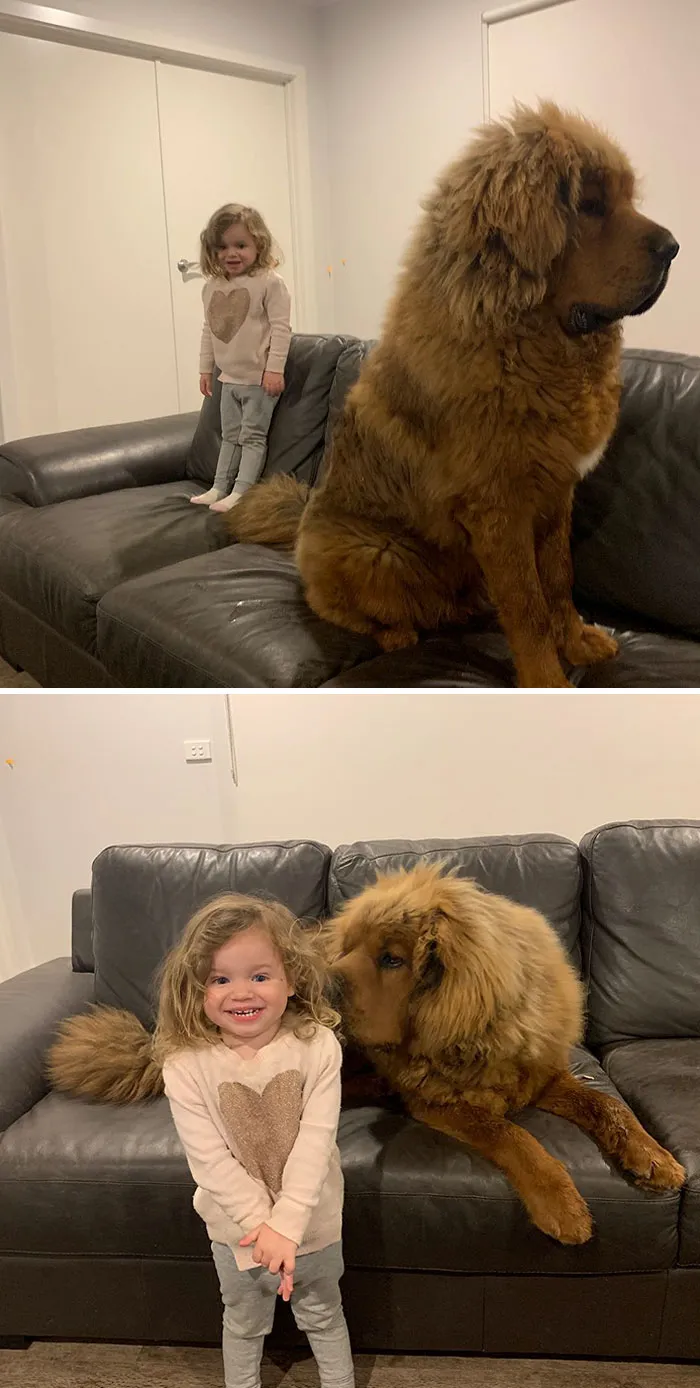 Mi niña y mi bebé peludo