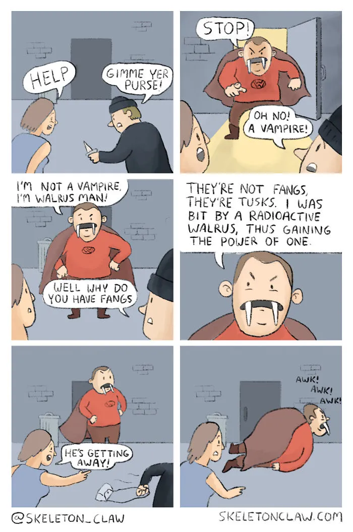 30 Funny And Sometimes A Little Dark Comics By Skeleton Claw
