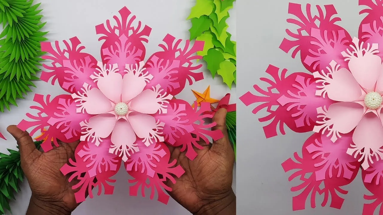 Paper Snowflake Tutorial With Free Template | DIY 3D Snowflakes For Christmas Decorations