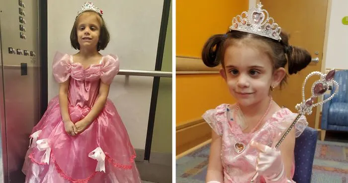 5 Y.O. Girl Wears Different Princess Dresses To Each Chemo Treatment