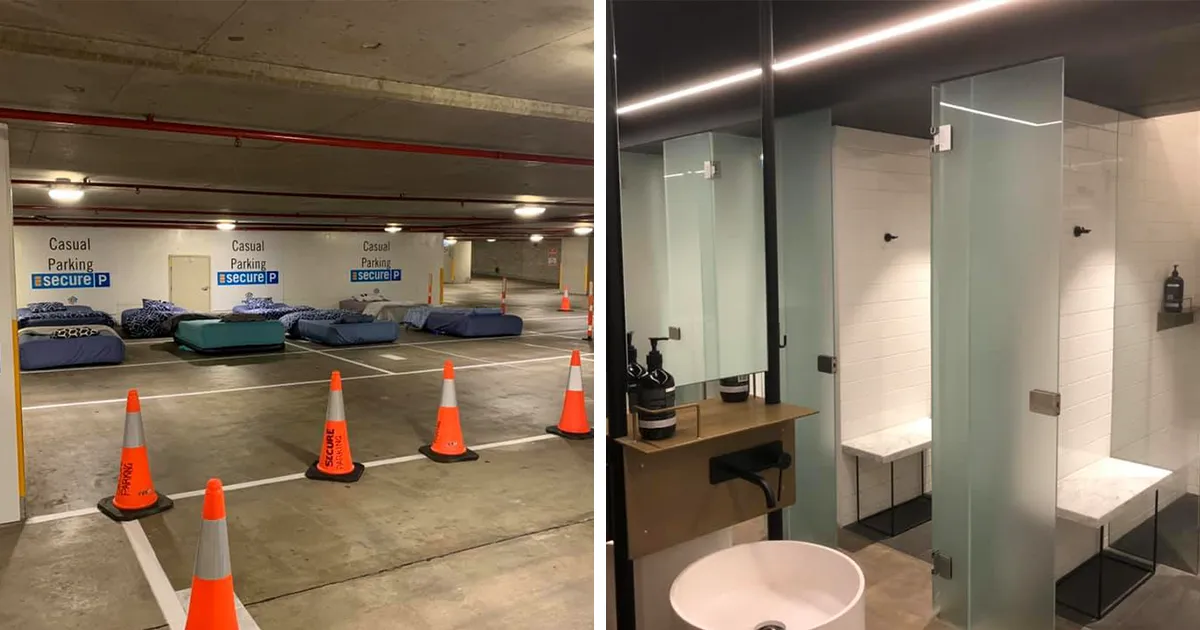 This Parking Lot Is Turned Into A Safe Haven For The Homeless At Night