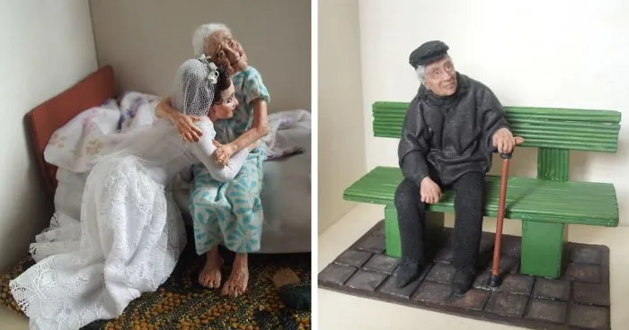This Doll Master Sculpts Tiny Figures To Depict Ordinary Lives Of The Elderly In Russia (51 Pics)
