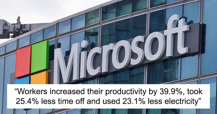 Microsoft Japan Made A 4-Day Workweek Experiment, Noticed A 40% Increase In Productivity