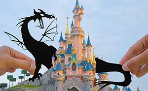 I Travel Around Disneylands Around The World To Hold Up Paper Cut-Outs Of Famous Characters And Scenes (86 Pics)