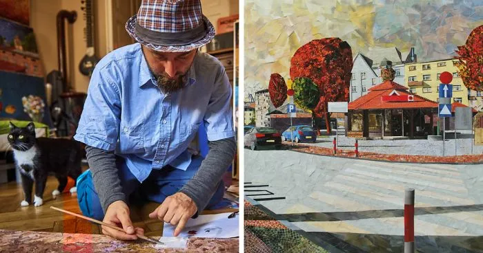My 30 Paper Cityscapes That Look Like Oil Paintings