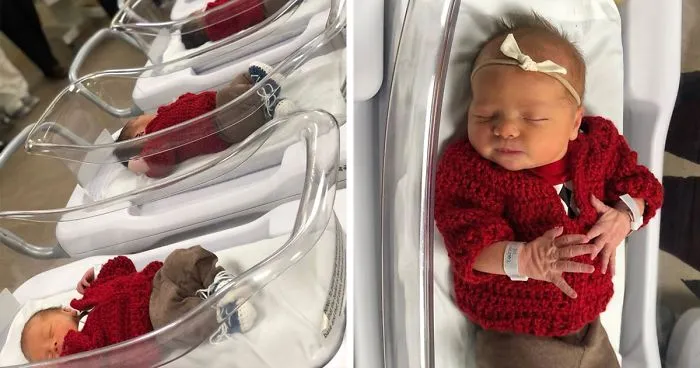 Hospital Dresses Newborns In Cute Red Cardigans To Honor Mister Rogers