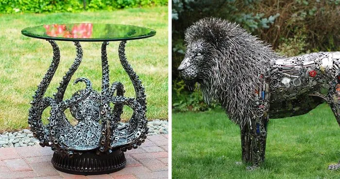 Self-Taught American Artist Turns Reclaimed Materials Into Breathtaking Sculptures (30 Pics)