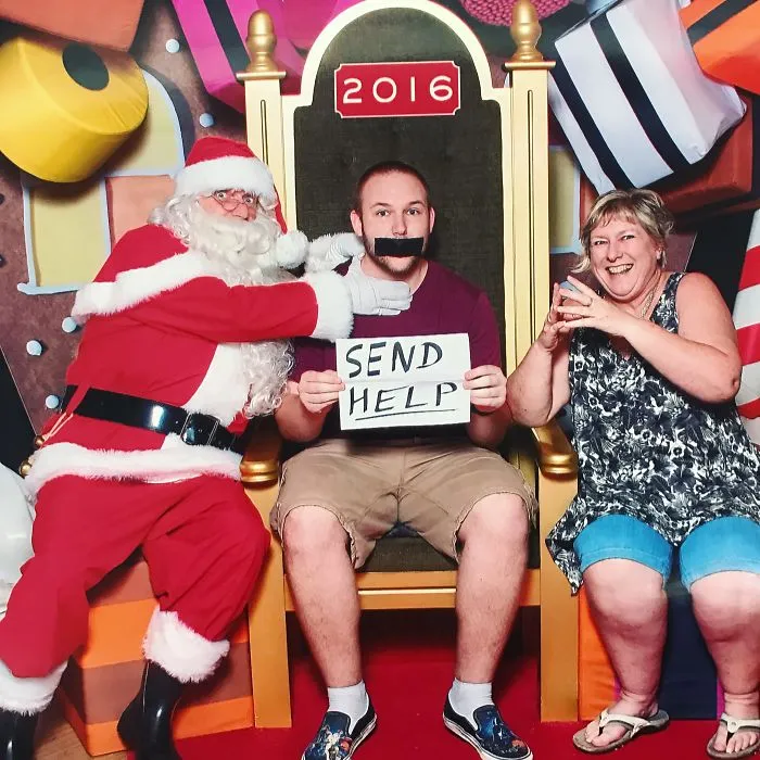 My Mum Has Been Making Me Get A Santa Photo Every Year Since I Was Born. This Year I Had A Little Bit Of Fun With It