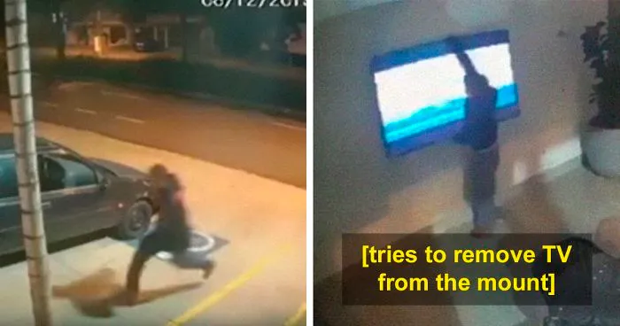 Security Camera Captures Unique Footage Of Thieves Failing So Hard It Looks Like A '90s Comedy Movie