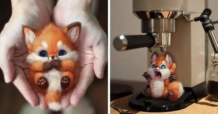 Artist Draws The Cutest Animals, Imagines Them Living In Our World (30 Pics)