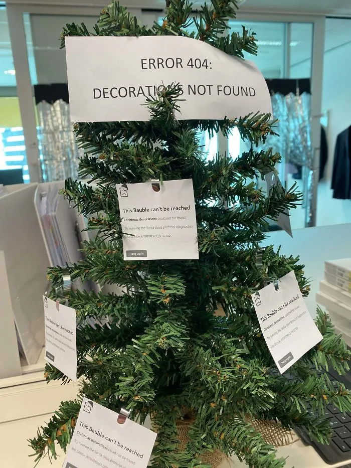 The IT Guy Where I Work Set This Up As His Decorations For Christmas