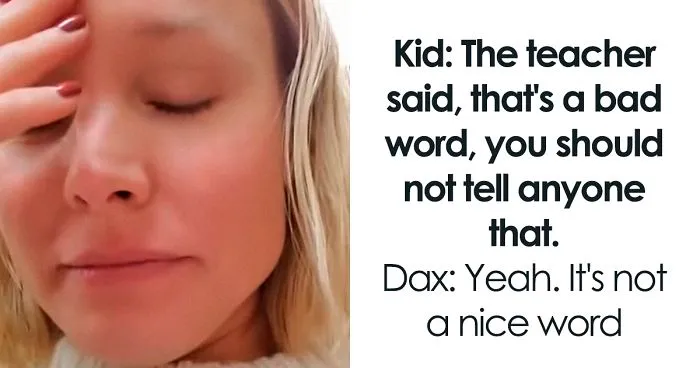 Kristen Bell Can't Contain Herself While Her Husband Explains To Their Daughter What 'The Middle Finger' Means