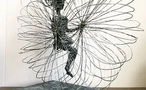 Skipping Girl Wire Sculpture