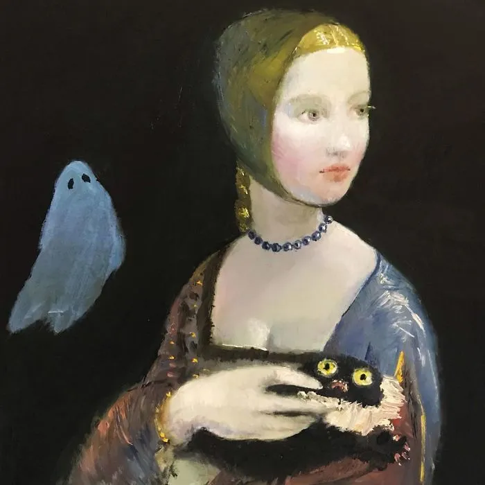 This Artist Can Sneak Her Cats Into Any Painting And It’s Hilarious