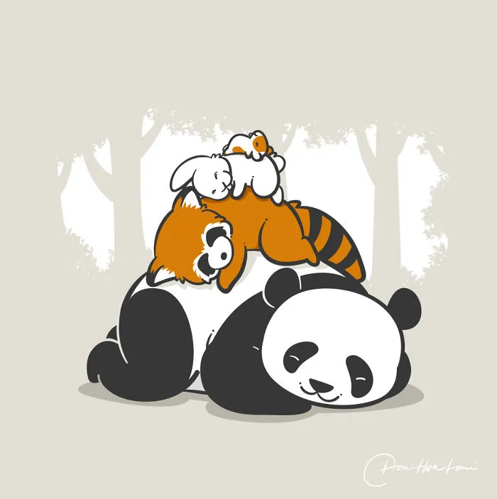 Funny And Surreal Illustrations I Created That Show The Daily Lives Of Animals And Characters (30 Pics)