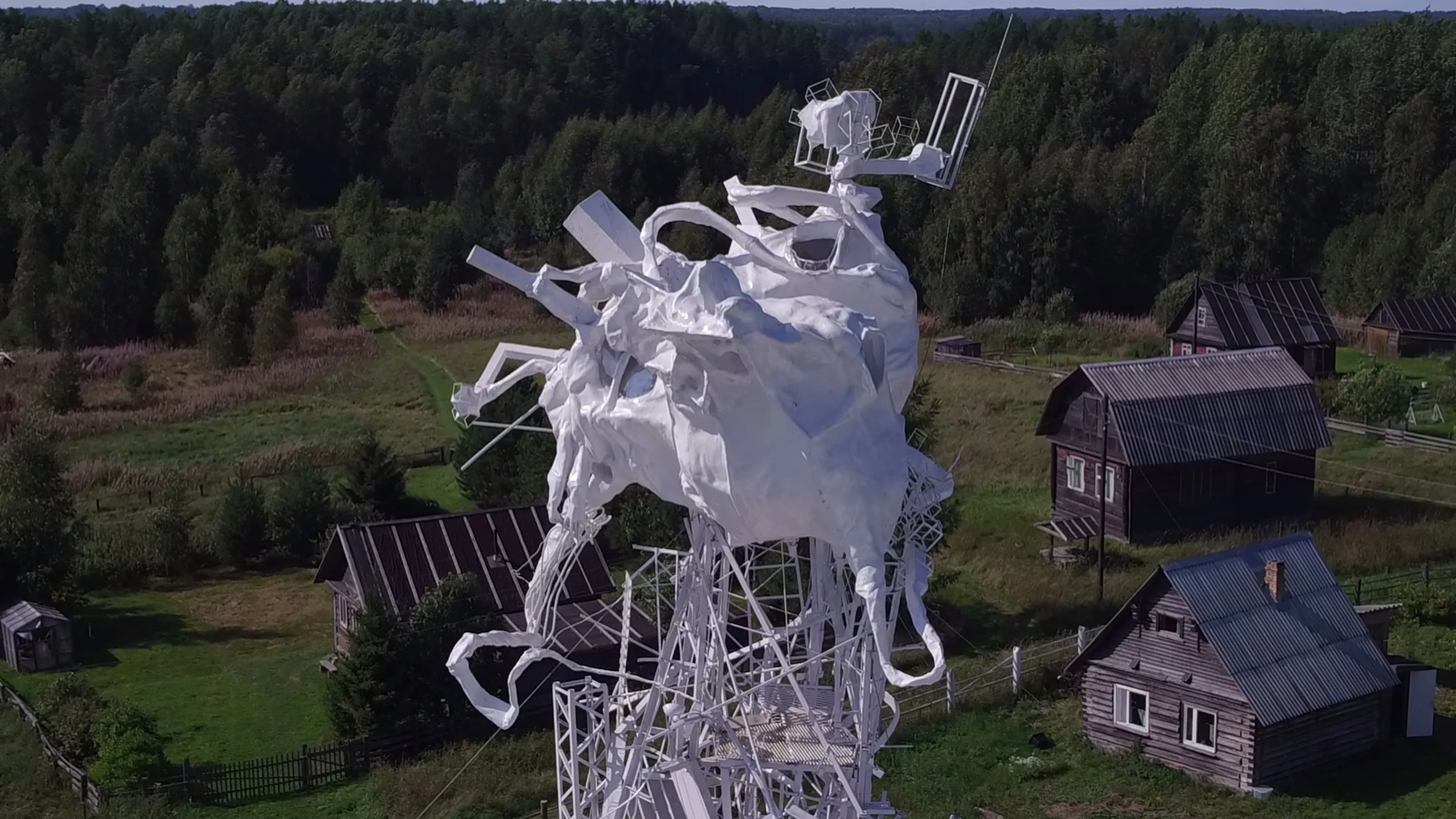 Biomorphic Sculpture Kawarga-Skete In A Russian Forest