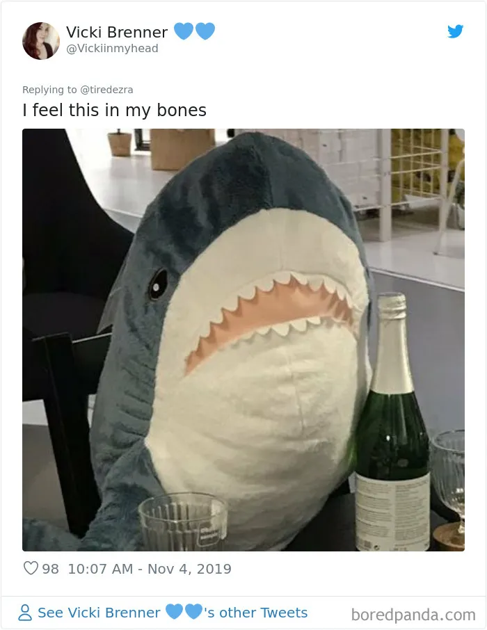 22 Times IKEA Customers Spotted Shark Plushies "Doing Human Things" At Their Stores