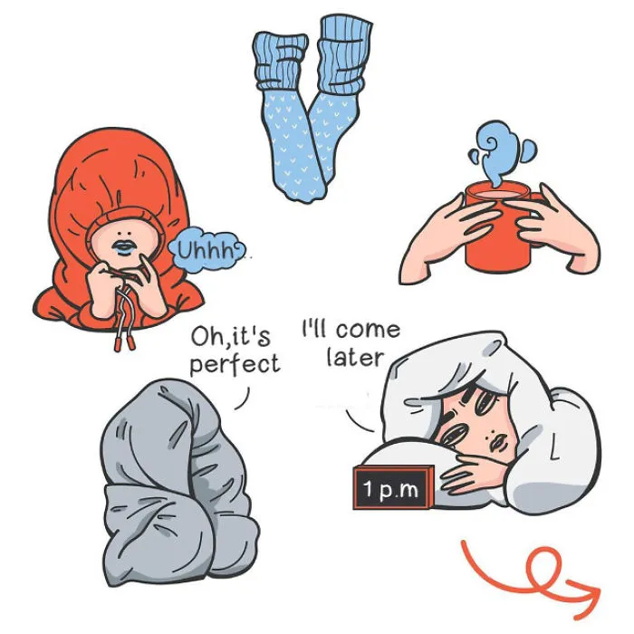 My Comics Show Everyday Struggles Girls Go Through In Winter (29 Pics)