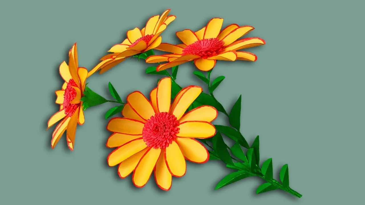How To Make Very Easy Paper Flower Decoration Handmade Crafts.