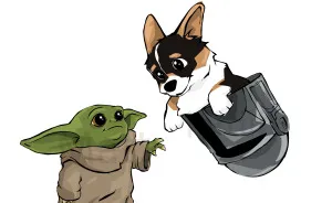 I Draw Baby Yoda And Puppies