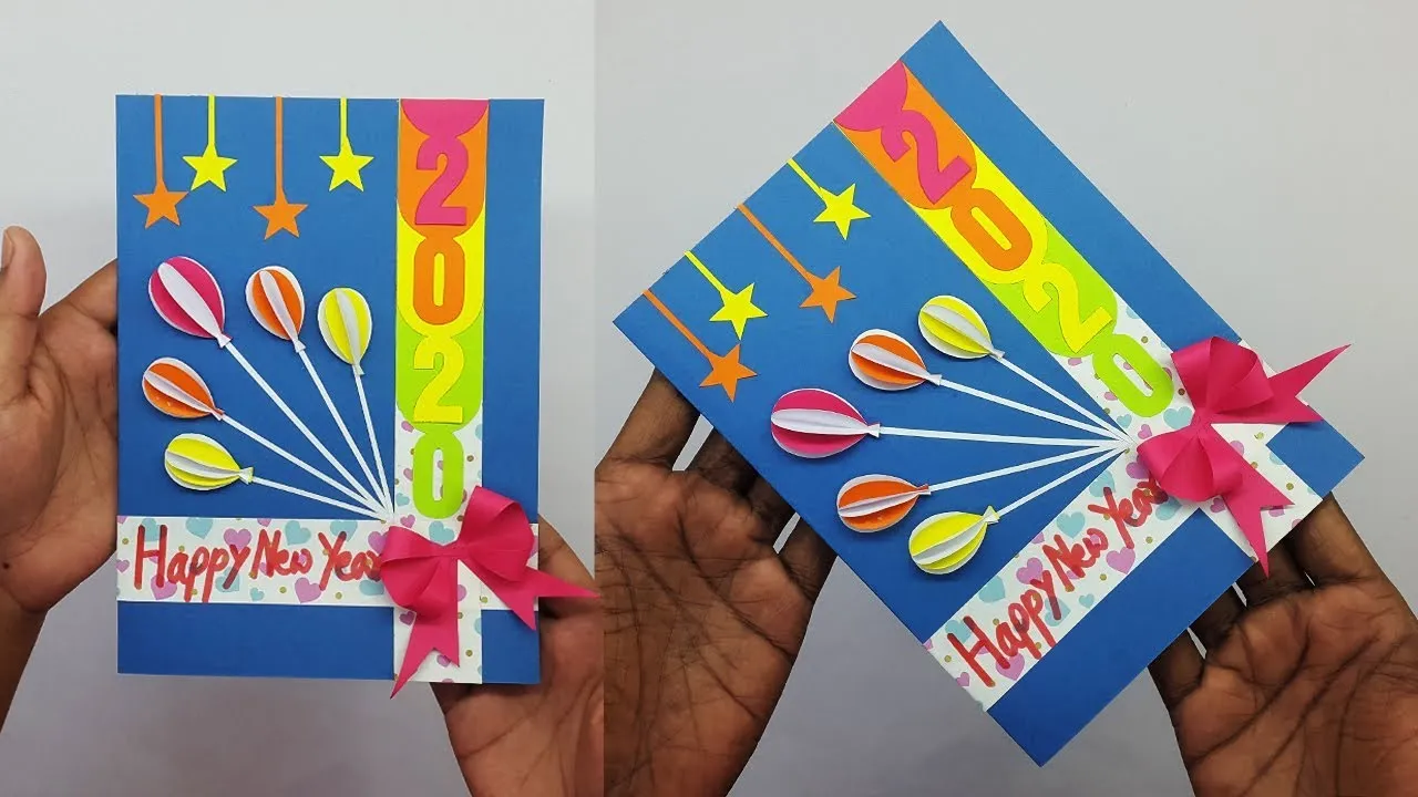 Handmade Happy New Year 2020 Card Idea | DIY Greeting Cards For New Year