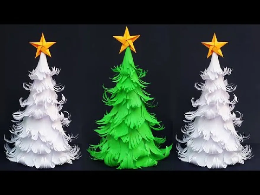 DIY Paper Christmas Tree | How To Make 3D Christmas Tree | 3D Paper Xmas Tree Decorating Ideas
