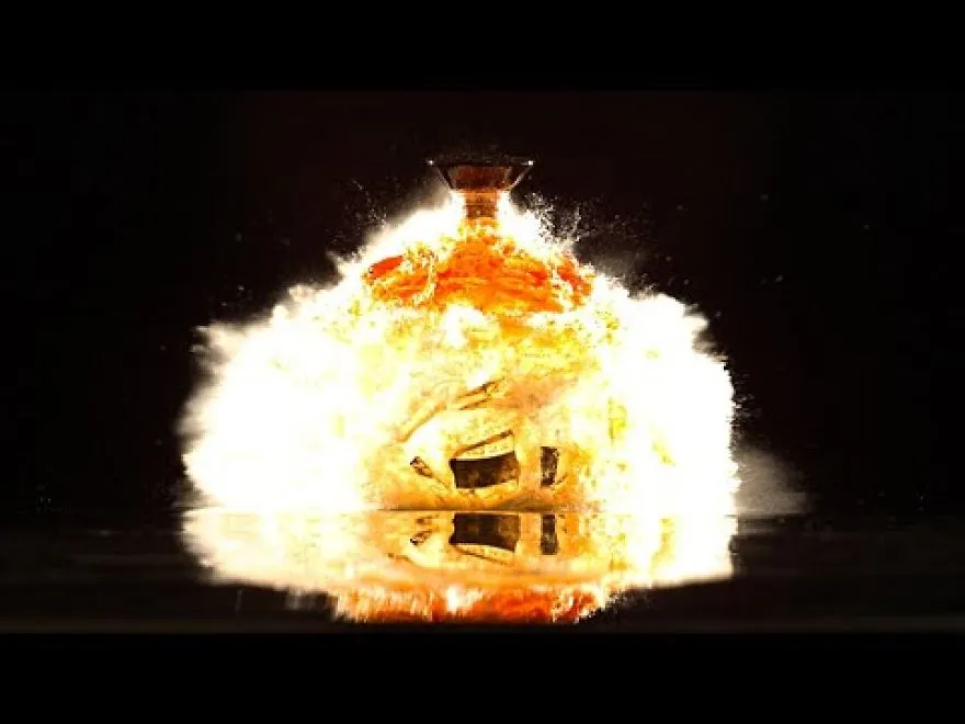 Exploding A £10,000 Bottle Of Whiskey (Ultra Slow Motion)