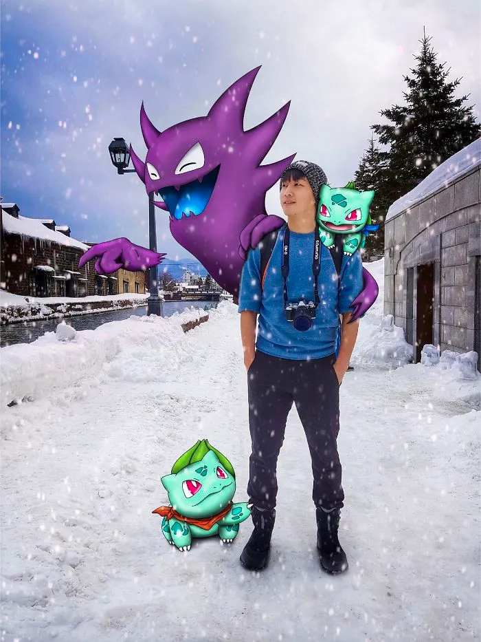 I Insert My Pokémon Illustrations Into Photos (36 Pics)