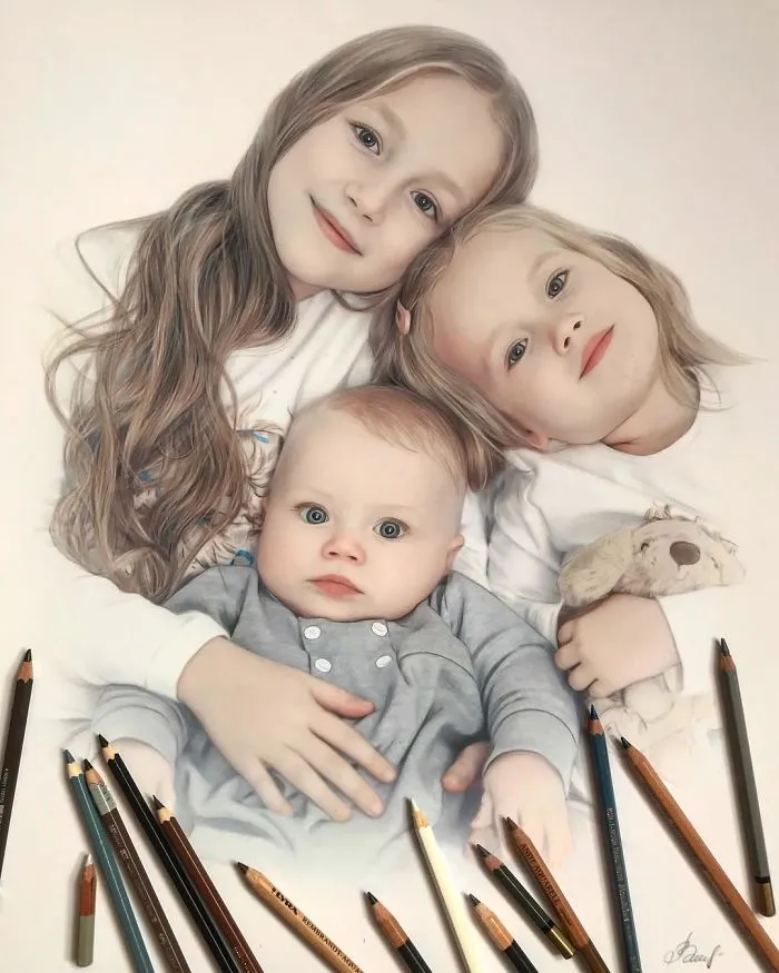 Russian Artist Creates Amazing Hyperrealistic Portraits That Seem To Jump Off The Page (30 Pics)