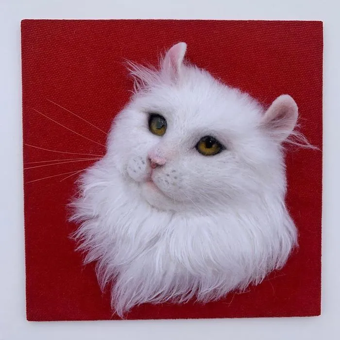 I Create Realistic Pet Portraits From Felted Wool
