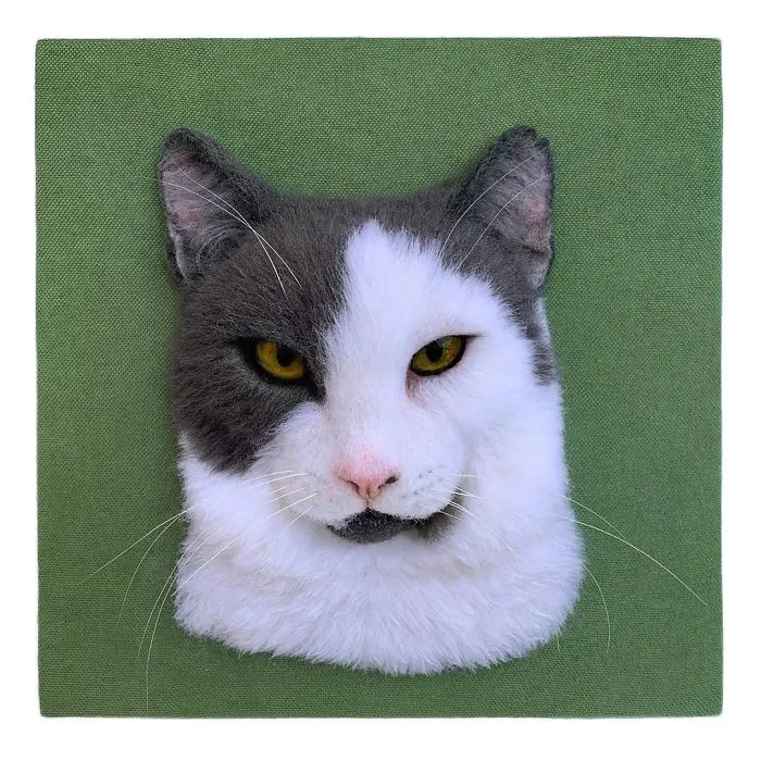 I Create Realistic Pet Portraits From Felted Wool