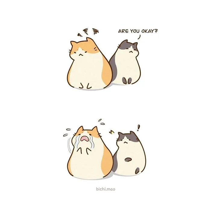 Artist Illustrates Cats With Attitude In Wacky Daily Life Scenarios!