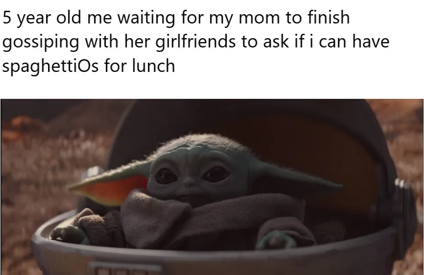 A Baby Yoda Meme I Made With Paint 3D