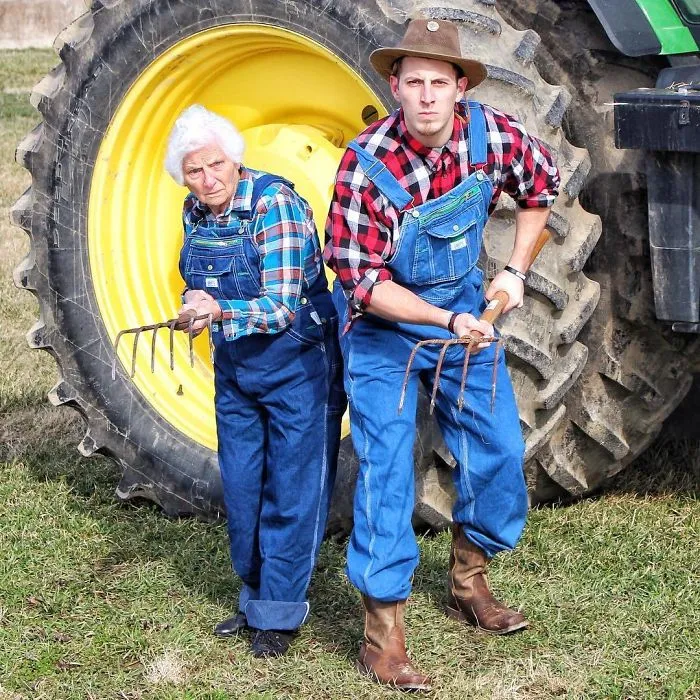 93-Year-Old Grandma & Her Grandson Dress-Up In Ridiculous Outfits, And People Love It (30 Pics)