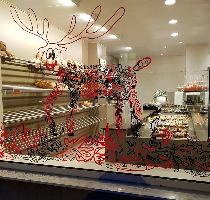 I Decorated My Hometown For Christmas With My Doodles