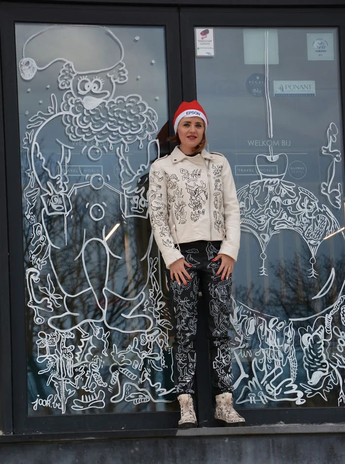 I Decorated My Hometown For Christmas With My Doodles