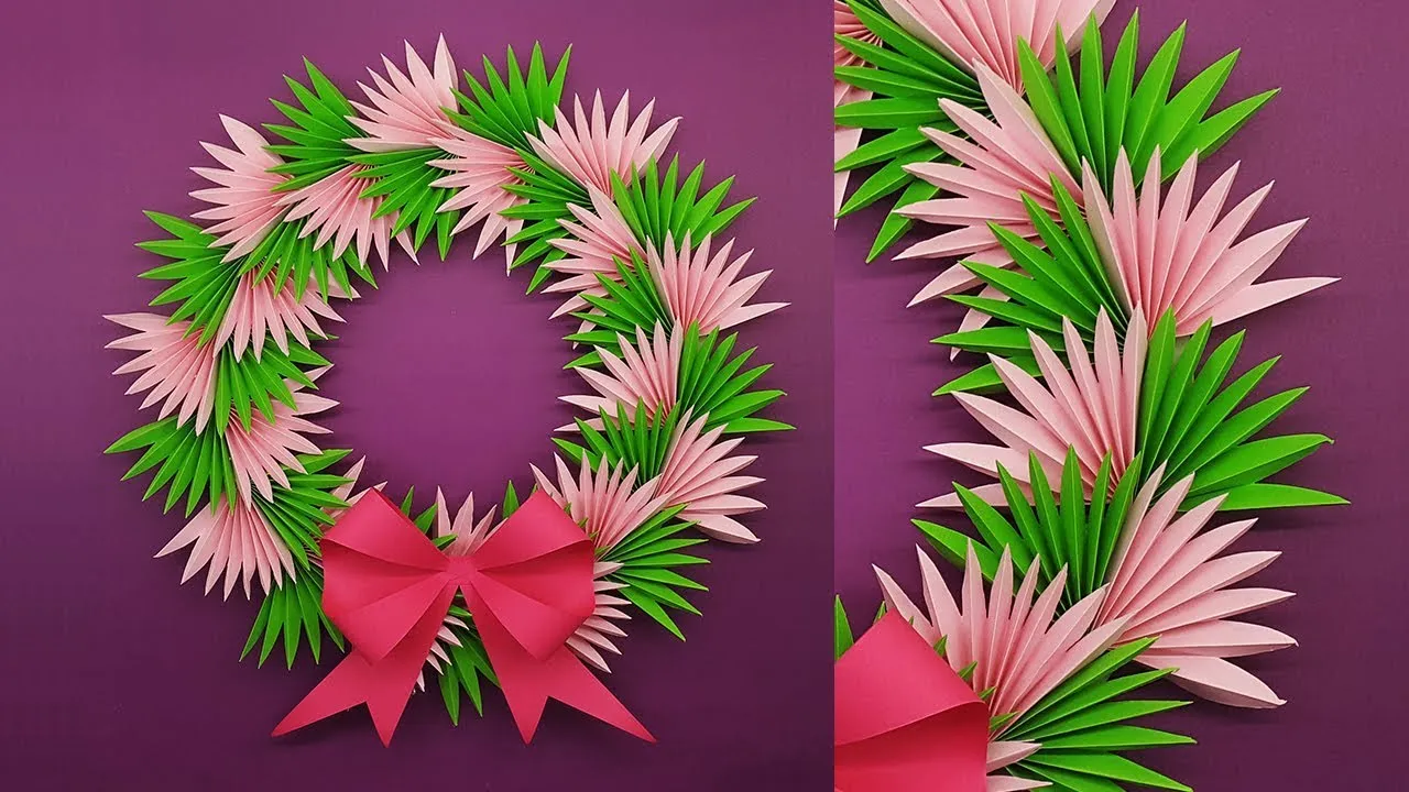 DIY Paper Christmas Wreath | How To Make Christmas Wreath | Christmas Decoration Ideas