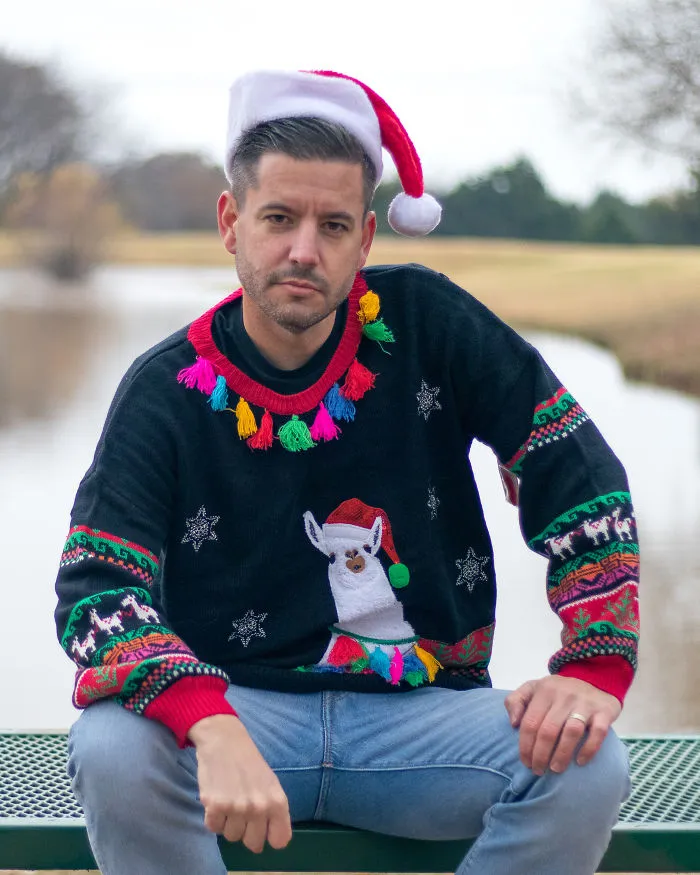 This Llama Is Ready To Party At Christmas Time, Or Throughout The Year At Any Other Occasion On Your Calendar