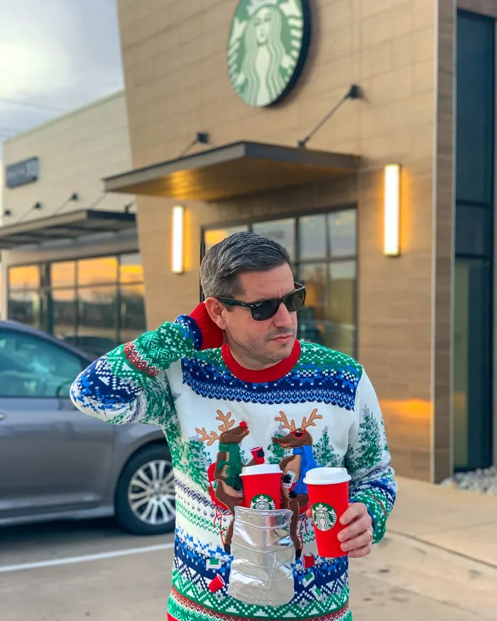 Classic "Double Starbucks Cup Hand In The Hair" Instagram Shot