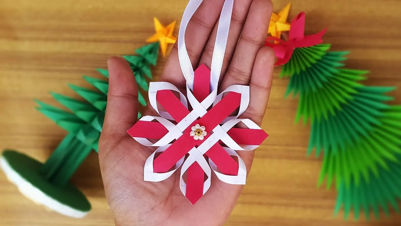 DIY Christmas Tree Ornaments | Paper Ornaments For Christmas Decorations | Xmas Paper Crafts