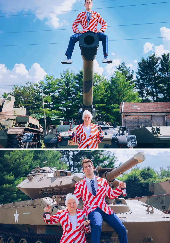 93-Year-Old Grandma & Her Grandson Dress-Up In Ridiculous Outfits, And People Love It (30 Pics)