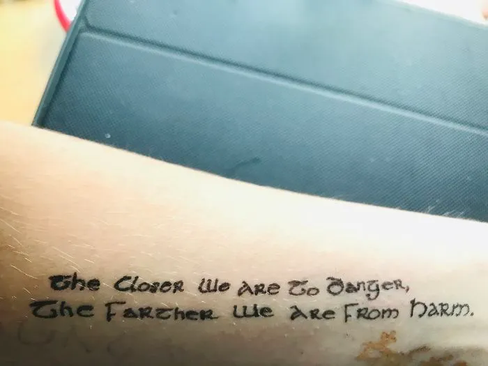 The Closer We Are To Danger, The Further We Are From Harm