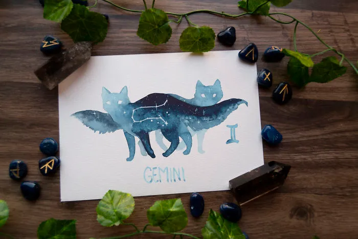I Painted Twelve Zodiac Sign Constellations As Cats