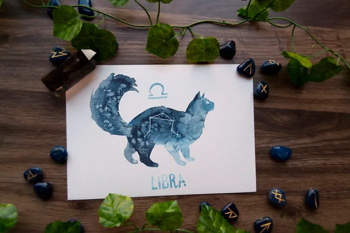 I Painted Twelve Zodiac Sign Constellations As Cats
