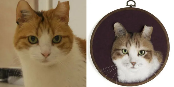 I Create Realistic Pet Portraits From Felted Wool