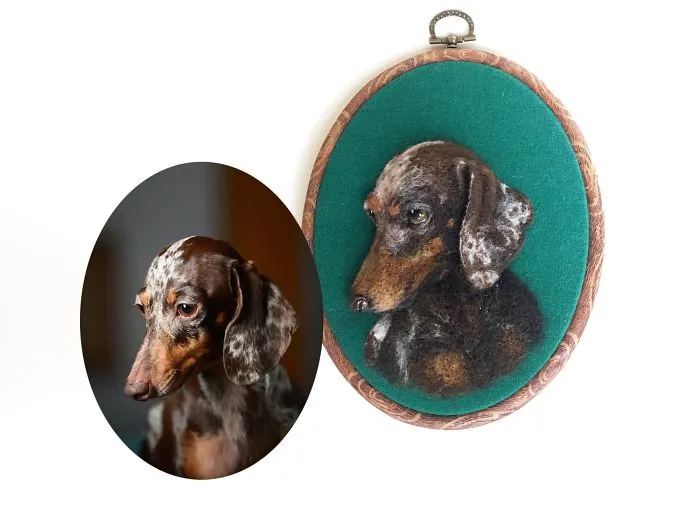 I Create Realistic Pet Portraits From Felted Wool