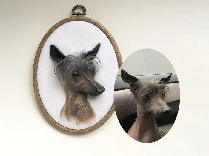 I Create Realistic Pet Portraits From Felted Wool