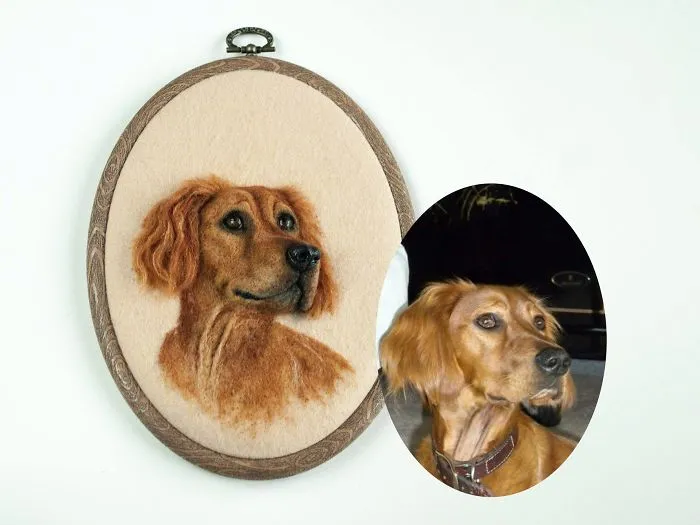 I Create Realistic Pet Portraits From Felted Wool
