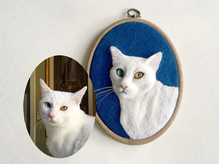 I Create Realistic Pet Portraits From Felted Wool